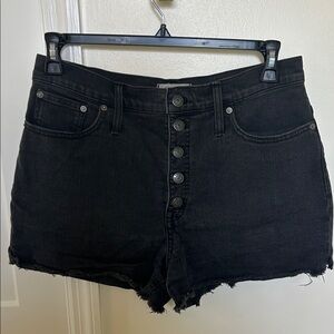 Madewell Black Button-Fly Women's Denim Shorts